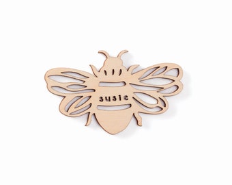 Custom Magnet - Bee Magnet - Wooden Lasercut Personalized Animal Fridge Magnet