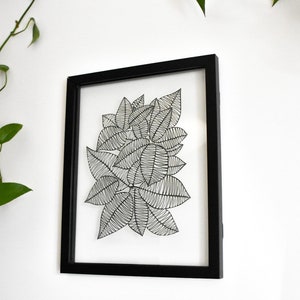 Laser-Cut Papercutting Artwork Rubber Leaves image 3