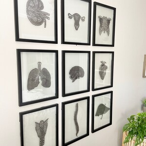 Anatomical Lungs Laser-Cut Papercutting Artwork, Lung Transplant, doctor gift, medical student graduation gift image 10