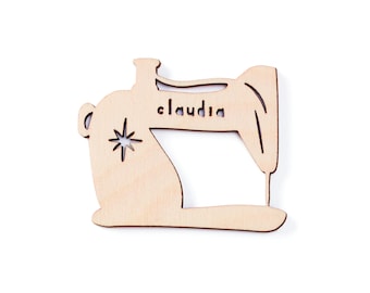 Custom Magnet - Sewing Machine - Wooden Lasercut Personalized Fridge Magnet