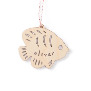 Custom Tropical Fish Ornament - Wooden Christmas Lasercut Holiday Tree Ornament