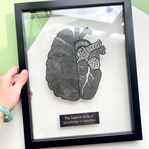 Framed Anatomy Human Kidney Papercutting Artwork, Doctor, Medical Student Gift, Scientist, Nurse, Transplant Gift image 8