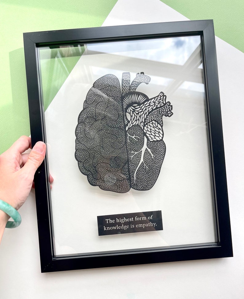 Framed Anatomy Human Kidney Papercutting Artwork, Doctor, Medical Student Gift, Scientist, Nurse, Transplant Gift image 8