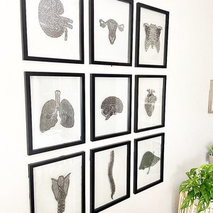 Anatomical Heart Papercutting Artwork, Doctor gift, Medical Student Graduation image 10