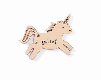 Custom Magnet -Unicorn Magnet - Wooden Lasercut Personalized Fridge Magnet