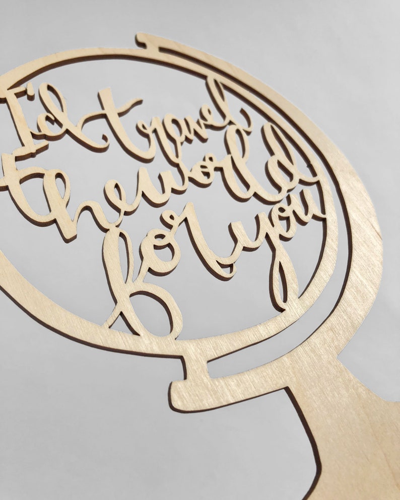 Cake Topper Wedding Globe Travel Adventure Cake Topper Etsy