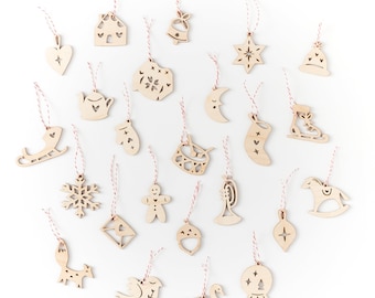 24 Advent Calendar Ornaments (ornaments only!)