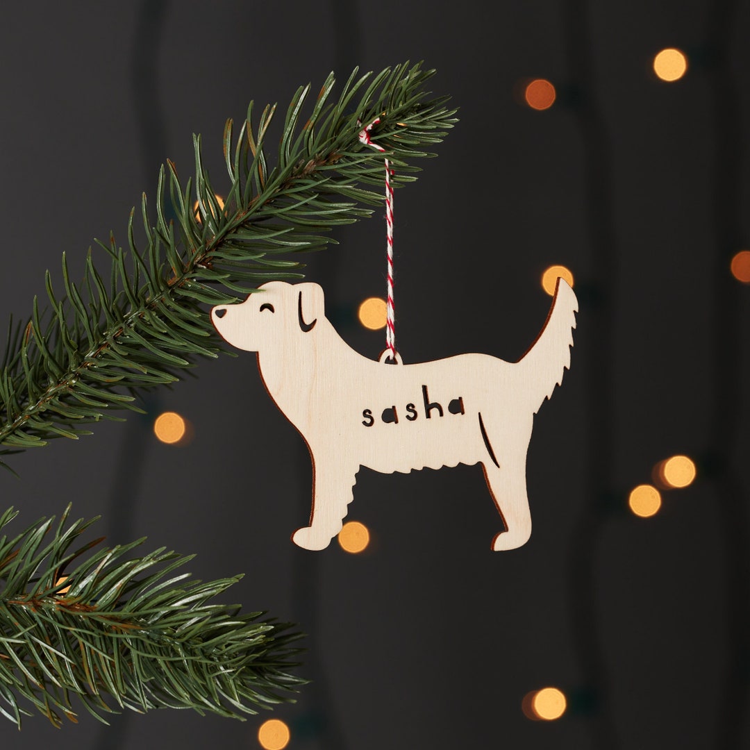 Custom Dog Ornament Mutt/mix 2 Wooden Christmas Lasercut Holiday Tree