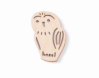 Custom Magnet - Barn Owl Magnet - Wooden Lasercut Personalized Animal Fridge Magnet