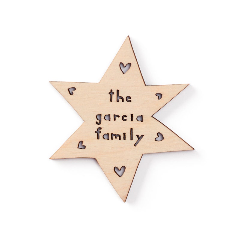 Custom Magnet Star Wooden Lasercut Personalized Fridge Magnet image 1