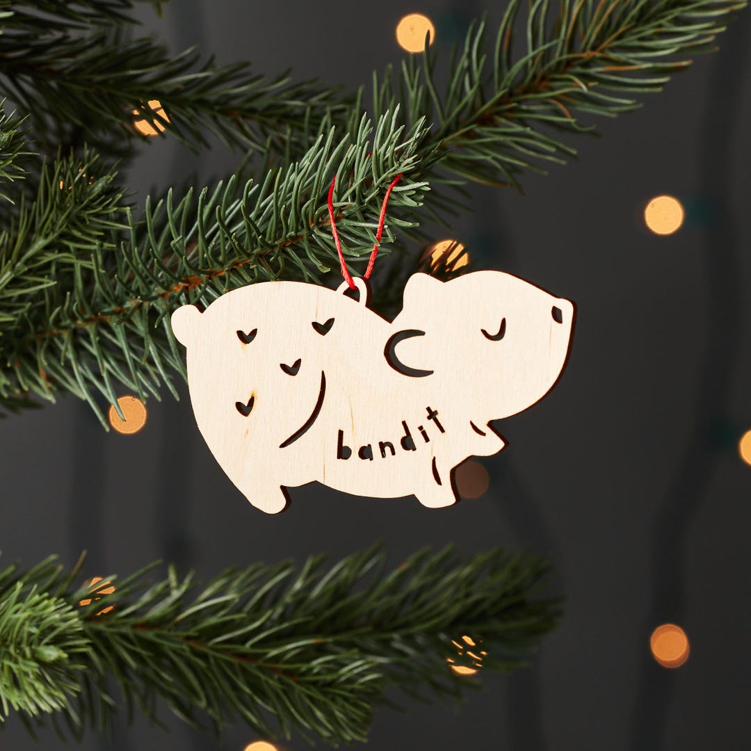 Custom Hamster Ornament - Wooden Lasercut Holiday Tree Ornament - Etsy