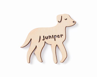 Custom Dog Magnet - Mix/Mutt 1 - Wooden Lasercut Personalized Pet Fridge Magnet