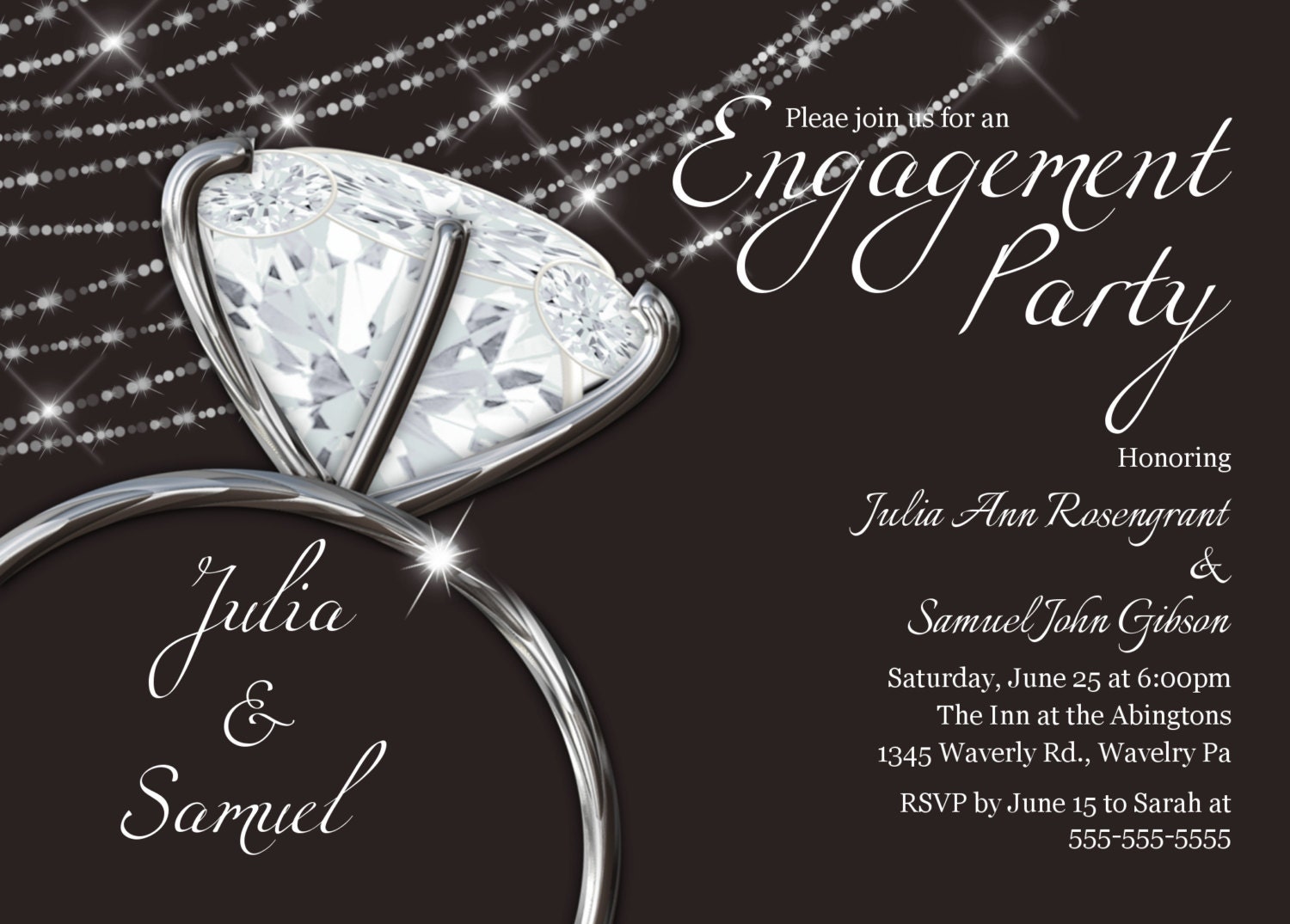 Engagement Party Invitation/ Engagement Ring Etsy