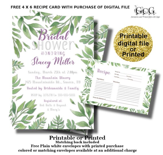 Free Printable Bridal Shower Invitations