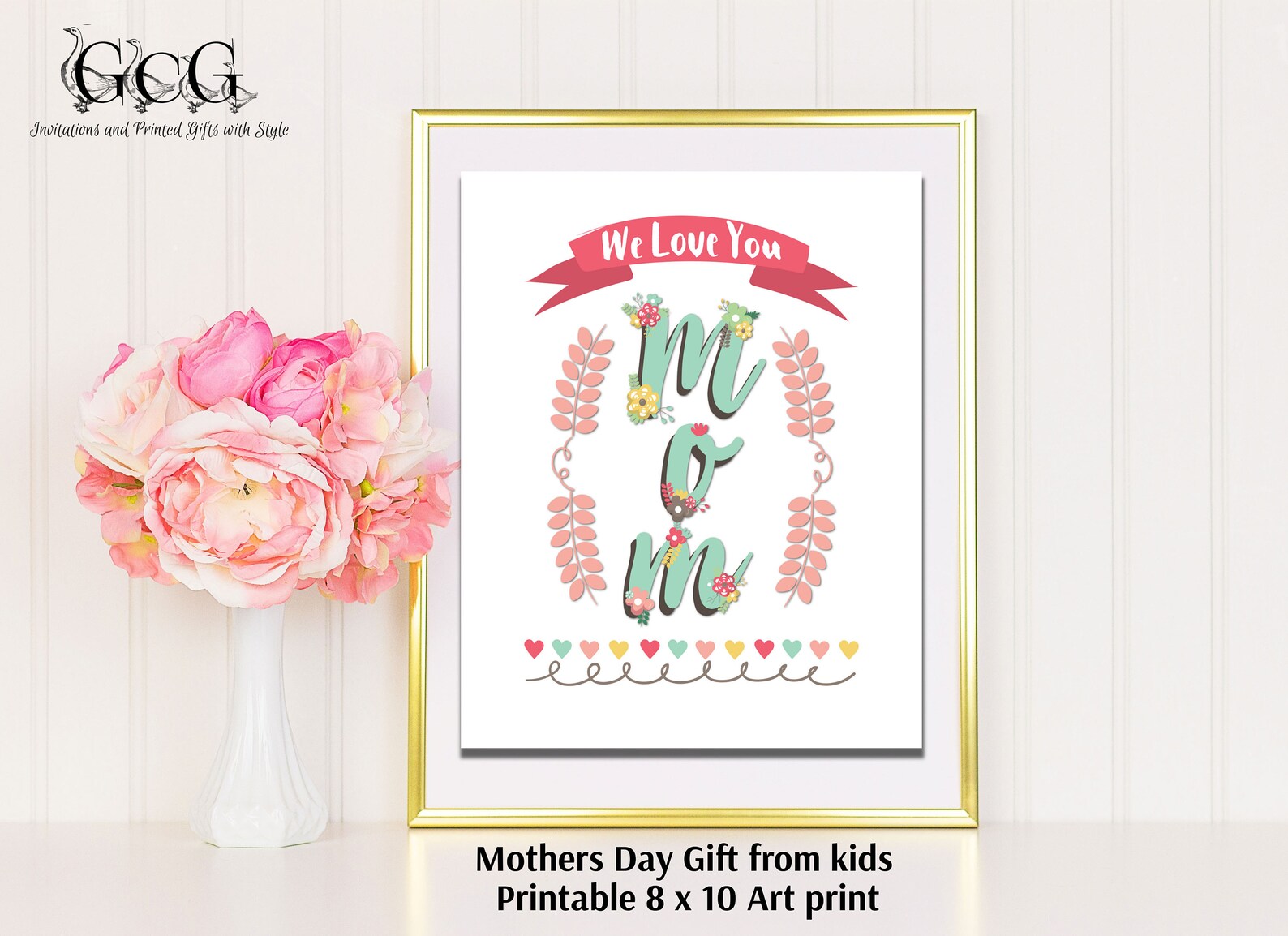 Mothers Day Art Print Mothers Day printable Kids Gift for | Etsy