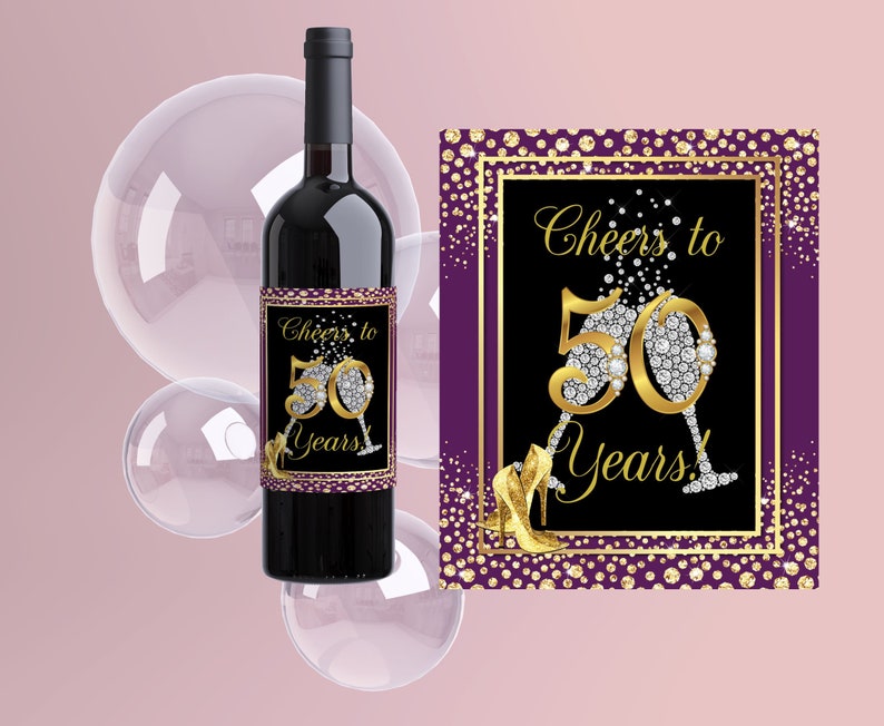 Custom wine labels anniversary