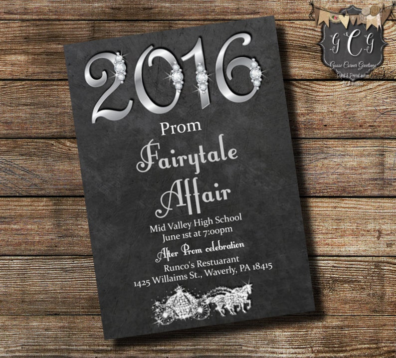 Fairytale Prom Invitation Prom Invitations Prom Invite Prom Etsy