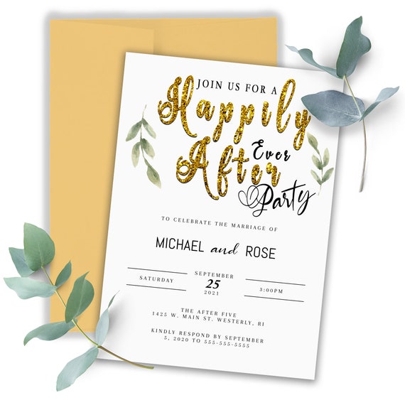 Elopement Reception Invitation, Invitation Template, Digital download, Il_570xn