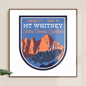 Mt Whitney California Poster Print