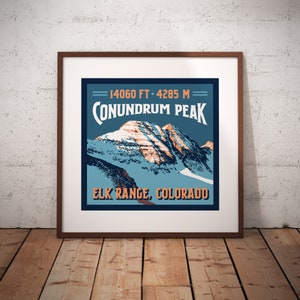 Conundrum Peak Colorado 14er Print