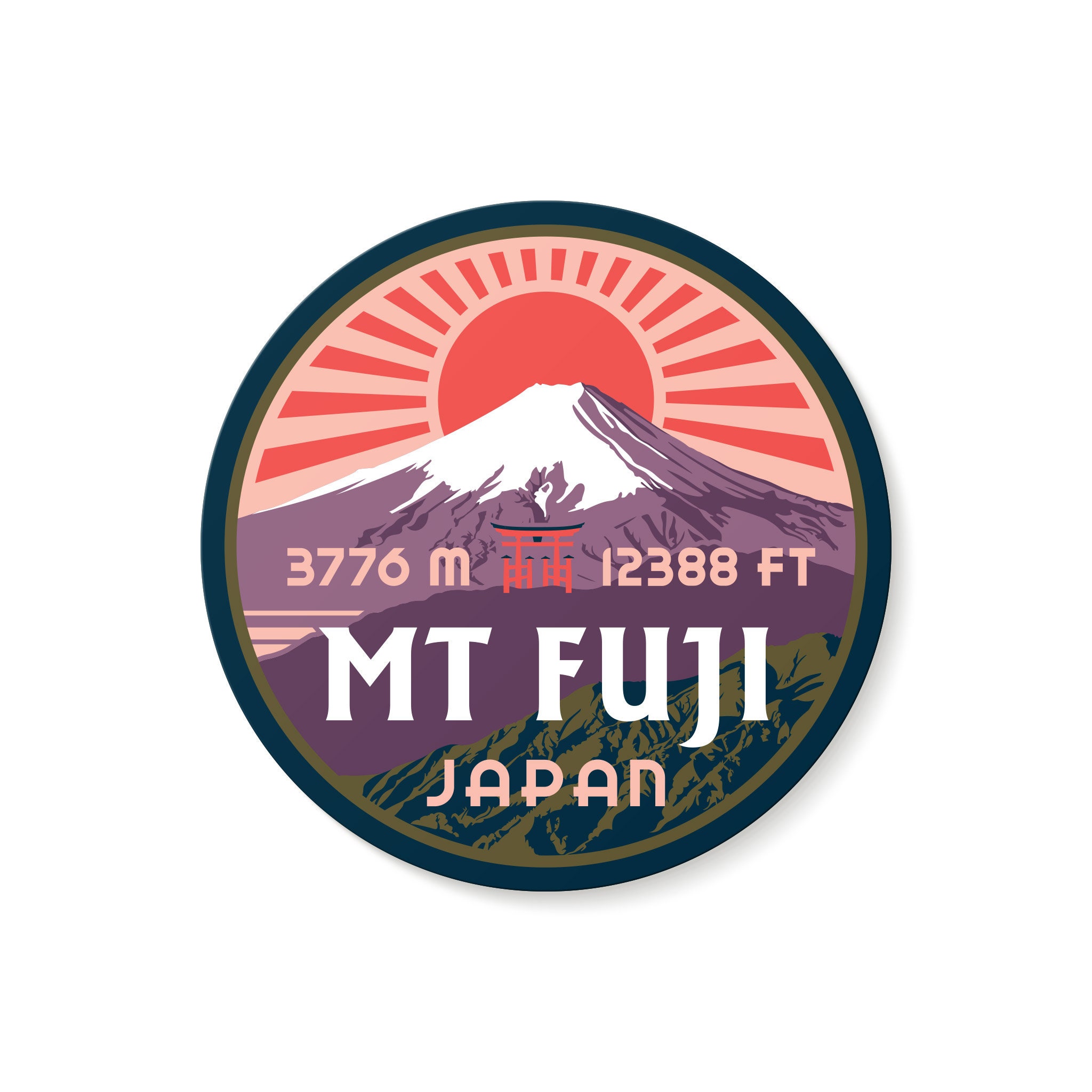 Mt Fuji Japan Sticker - Etsy