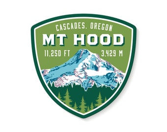 Mt Hood Oregon Cascades Vinyl Sticker