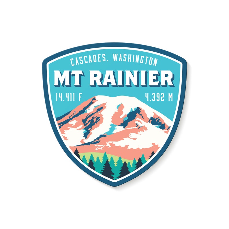 Mt. Rainier Decal Sticker image 1