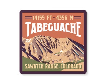 Tabeguache Peak Colorado 14er Decal Sticker