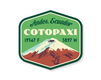 Calcomanía adhesiva del Cotopaxi
