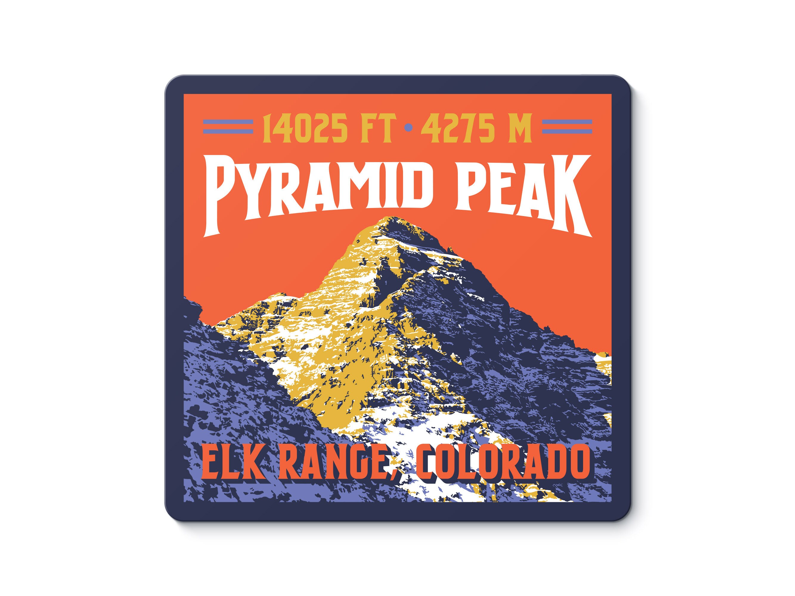 Pyramid Peak Colorado 14er Sticker - Etsy