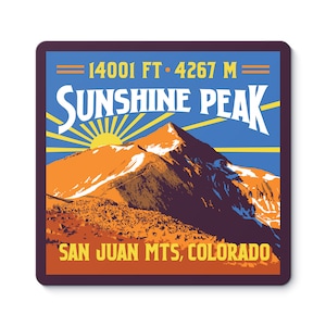 Sunshine Peak Colorado 14er Sticker