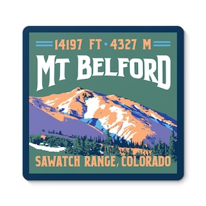 Mt Belford Colorado 14er Sticker
