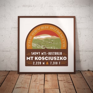 Mt Kosciuszko Australia  Seven Summits Poster Print