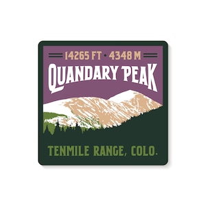 Quandary Peak Colorado 14er Decal Sticker