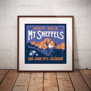 Mt Sneffels Colorado 14er Poster Print
