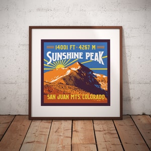 Sunshine Peak Colorado 14er Print