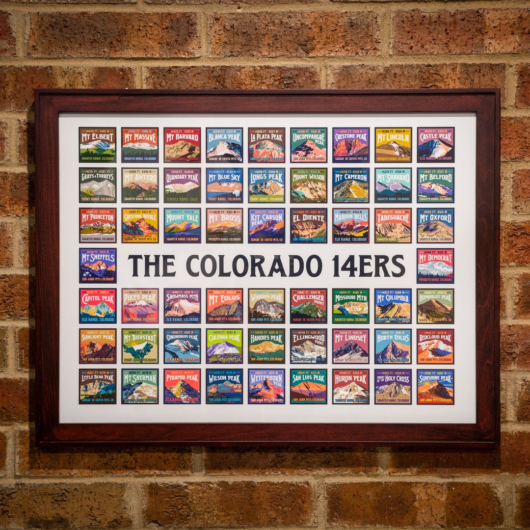 Colorado 14ers Giclee Art Print - Etsy