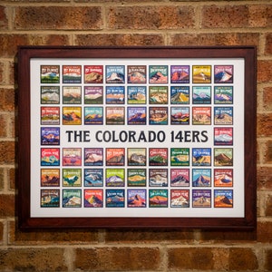 Colorado 14ers Giclee Art Print