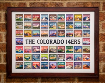 Colorado 14ers Giclee Art Print