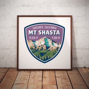 Mt Shasta Cascades Art Print
