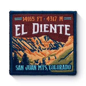 El Diente Peak Colorado 14er Patch