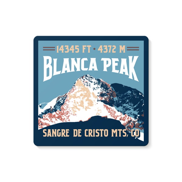 Blanca Peak Colorado 14er Decal Sticker