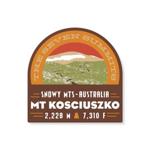 Mt. Kosciuszko Australia Seven Summits Sticker
