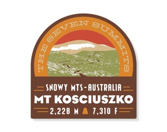 Mt. Kosciuszko Seven Summits Decal Sticker