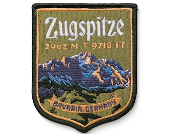 Zugspitze Embroidered Patch: Germany Austria Summit Souvenir