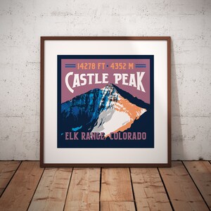 Castle Peak Colorado 14er Print