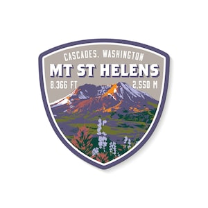 Mt St Helens Vinyl Sticker