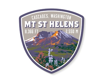 Mt St Helens Vinyl Sticker