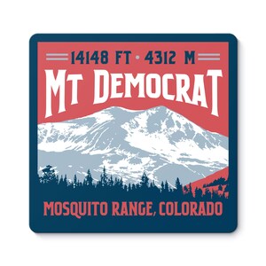Mt Democrat Colorado 14er Sticker