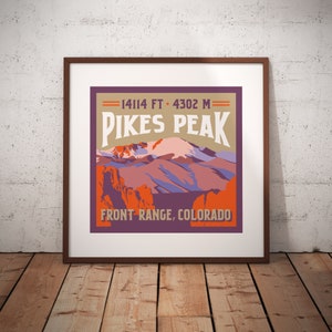 Pikes Peak Colorado 14er Art Print